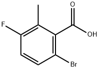 6-溴-3-氟-2-甲基苯甲酸, 1427382-17-9, 结构式