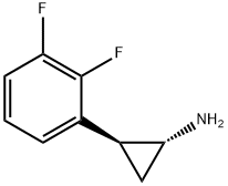 Cyclopropanamine, 2-(2,3-difluorophenyl)-, (1R,2S)- 化学構造式