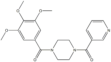 1-(3-pyridinylcarbonyl)-4-(3,4,5-trimethoxybenzoyl)piperazine,143210-54-2,结构式