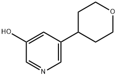 3-Hydroxy-5-(4-tetrahydropyranyl)pyridine Struktur