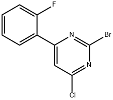 2-Bromo-4-chloro-6-(2-fluorophenyl)pyrimidine 结构式