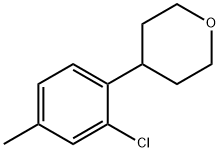 5-Methyl-2-(4-tetrahydropyranyl)chlorobenzene 结构式