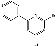 2-Bromo-4-chloro-6-(4-pyridyl)pyrimidine Structure