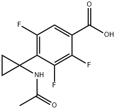 Benzoic acid, 4-[1-(acetylaMino)cyclopropyl]-2,3,5-trifluoro- 化学構造式