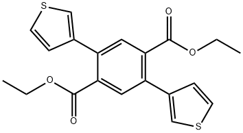 2, 5-dithien-2-ylterephthalic acid diethyl ester Struktur