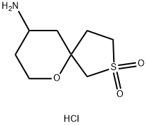 9-amino-6-oxa-2lambda6-thiaspiro[4.5]decane-2,2-dione hydrochloride 化学構造式