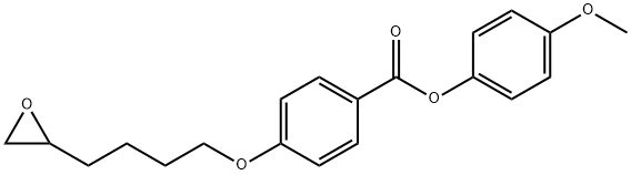 4-甲氧基苯基4-[4-(环氧乙烷-2-基)丁氧基]苯甲酸酯,144447-11-0,结构式