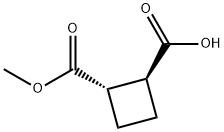 1,2-Cyclobutanedicarboxylic acid, 1-methyl ester, (1S,2S)- Struktur