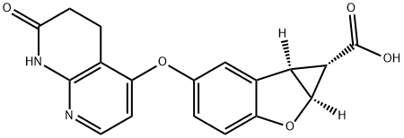 (1S,1aS,6bR)-5-((7-oxo-5,6,7,8-tetrahydro-1,8-naphthyridin-4-yl)oxy)-1a,6b-dihydro-1H-cyclopropa[b]benzofuran-1-carboxylic acid,1446091-46-8,结构式
