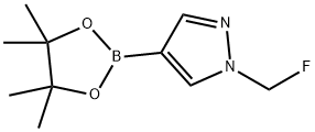 1-(fluoromethyl)-4-(4,4,5,5-tetramethyl-1,3,2-dioxaborolan-2-yl)pyrazole, 1446481-36-2, 结构式