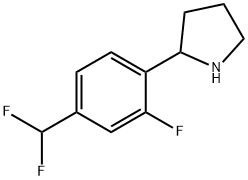 2-[4-(DIFLUOROMETHYL)-2-FLUOROPHENYL]PYRROLIDINE,1447365-31-2,结构式