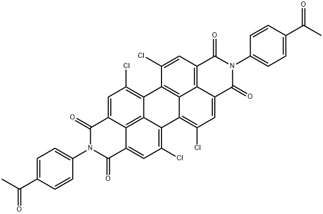 N,N'-bis(4-acetylphenyl)-tetrachloro-quinone diimide Structure