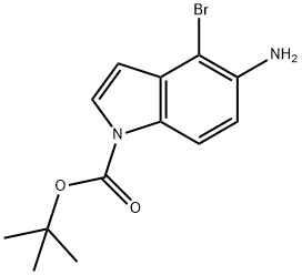 1-BOC-4-溴-1H-吲哚-5-胺,1448607-76-8,结构式