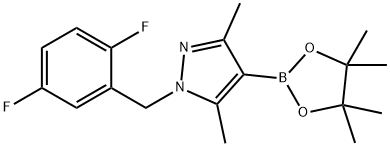 1-(2,5-Difluorobenzyl)-3,5-dimethyl-4-(4,4,5,5-tetramethyl-[1,3,2]dioxaborolan-2-yl)-1H-pyrazole Structure