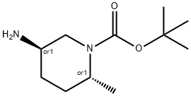 tert-butyl trans-5-amino-2-methylpiperidine-1-carboxylate 化学構造式