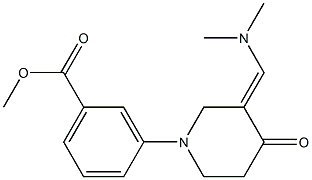 (E)-methyl 3-(3-((dimethylamino)methylene)-4-oxopiperidin-1-yl)benzoate Struktur