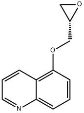 (R)-5-(オキシラン-2-イルメトキシ)キノリン 化学構造式