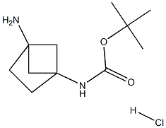 tert-butyl N-{4-aminobicyclo[2.1.1]hexan-1-yl}carbamate hydrochloride, 1461705-62-3, 结构式