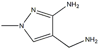 4-(aminomethyl)-1-methyl-1H-pyrazol-3-amine Structure