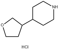 4-(oxolan-3-yl)piperidine hydrochloride 化学構造式