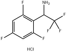2,2,2-trifluoro-1-(2,4,6-trifluorophenyl)ethan-1-amine hydrochloride Struktur