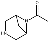1-{3,6-diazabicyclo[3.1.1]heptan-6-yl}ethan-1-one Struktur