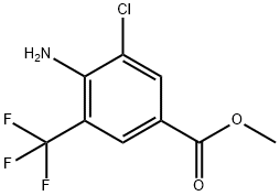 4-amino-3-chloro-5-trifluoromethyl-benzoic acid methyl ester Structure