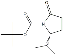 (R)-N-t-butoxycarbonyl-5-isopropyl-2-pyrrolidinone 化学構造式