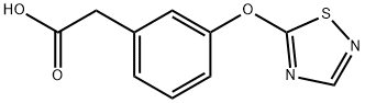 2-[3-(1,2,4-噻二唑-5-基氧基)苯基]乙酸, 1478992-30-1, 结构式