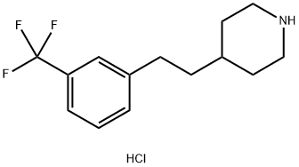 4-{2-[3-(trifluoromethyl)phenyl]ethyl}piperidine hydrochloride Structure