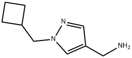 [1-(cyclobutylmethyl)-1H-pyrazol-4-yl]methanamine 结构式