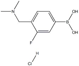 {4-[(二甲氨基)甲基]-3-氟苯基}硼酸盐酸,1485417-92-2,结构式