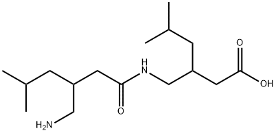 Hexanoic acid, 3-[[[3-(aminomethyl)-5-methyl-1-oxohexyl]amino]methyl]-5-methyl-, 1486961-58-3, 结构式