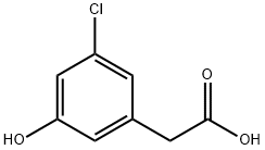 3-hydroxy-5-chlorophenyl acetic acid Struktur