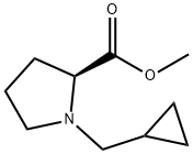 METHYL 1-(CYCLOPROPYLMETHYL)PYRROLIDINE-2-CARBOXYLATE 化学構造式