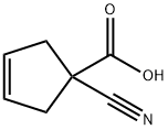 1-cyanocyclopent-3-ene-1-carboxylic acid Struktur