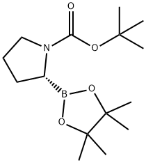 1-Pyrrolidinecarboxylic acid, 2-(4,4,5,5-tetramethyl-1,3,2-dioxaborolan-2-yl)-, 1,1-dimethylethyl ester, (R)- (9CI) Structure