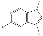 3-bromo-5-chloro-1-methyl-1H-pyrrolo[2,3-c]pyridine,1501153-37-2,结构式