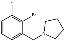 1-[(2-Bromo-3-fluorophenyl)methyl]pyrrolidine Structure