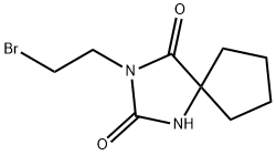 3-(2-bromoethyl)-1,3-diazaspiro[4.4]nonane-2,4-dione Struktur