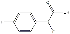 2-fluoro-2-(4-fluorophenyl)acetic acid Struktur