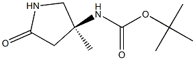 tert-butyl (S)-(3-methyl-5-oxopyrrolidin-3-yl)carbamate Structure