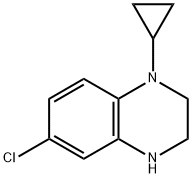 6-chloro-1-cyclopropyl-1,2,3,4-tetrahydroquinoxaline 化学構造式