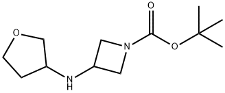 3-((四氢呋喃-3-基)氨基)氮杂环丁烷-1-甲酸叔丁酯, 1510224-18-6, 结构式