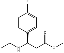 methyl (R)-3-(ethylamino)-3-(4-fluorophenyl)propanoate Struktur