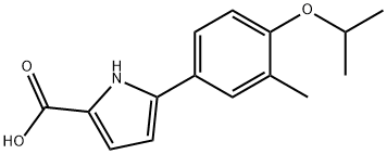 5-(4-Isopropoxy-3-methylphenyl)-1H-pyrrole-2-carboxylic acid, 1517011-20-9, 结构式