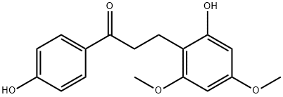 3-(2-Hydroxy-4,6-dimethoxyphenyl)-1-(4-hydroxyphenyl)-1-propanone 化学構造式