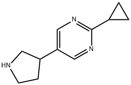 2-cyclopropyl-5-(pyrrolidin-3-yl)pyrimidine Structure