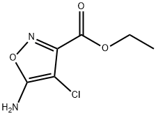 ethyl 5-amino-4-chloroisoxazole-3-carboxylate 化学構造式