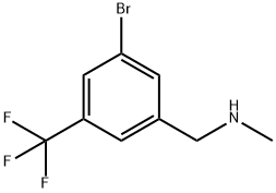 {[3-Bromo-5-(trifluoromethyl)phenyl]methyl}(methyl)amine,1521652-64-1,结构式